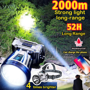 【24 hours Delivery】lampu suluh kepala tahan lama headlamp waterproof rechargeable led headlight led light lampu kepala paling terang Camping night fishing outdoor activities 头灯