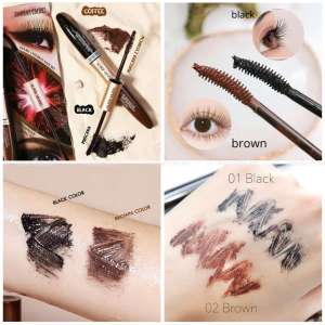 Mascara Hai Đầu Nối Mi Sivanna Colors Super Model Waterproof Long Thick Đen và Nâu 75GRAM