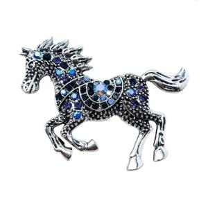 Shimmering Rhinestones Horse Pin Handmade Enamel Designs Lightweight Accessory for Everyday Wear