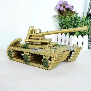 FFBH Ironwork Miniatures Modern Simple Commemorate Miniatures Birthday Commemorate Present Tank Model Room Decoration Accessories 9Y3K6