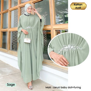 Tiara Dress Brokat Polos Payet Baju Wisuda Gamis Kaftan Lebaran Seragam Pesta