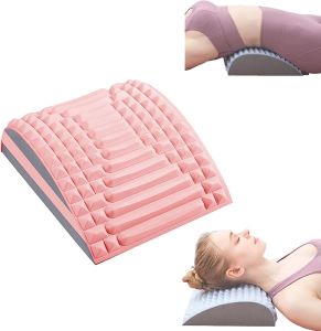 Cammuo Back Stretcher Pillow Neck Lumbar Support Massager for Neck Waist Back Massage Pillow for Cervical Pain Relief Spine Alignment