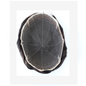 【Ready Stcok】DuoXiu Affordable Full lace Base Men Toupee Hair Replacement Human Hair System for Men Natural Looking Wig Curly Black