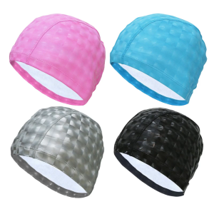 Unique Design Swim Caps Water Resistant Elastic Bathing Hat Fashionable Headwear for Adults Swimming Pool Beach Use