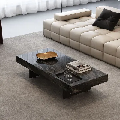 ❤️Italian Sintered stone Coffee Table Square Coffee Table Storage Coffee Table Living Room Coffee Table
