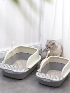 Extra Large Semi-Enclosed Cat Litter Anti-Splash Cat ToiletSupplies