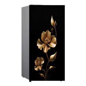 Walpaper Stiker Kulkas 1 Pintu Ukuran 120cm x 60 cm Motip Bunga cetak Sendiri Bisa COD