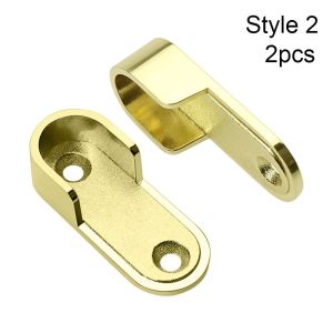 JUTBONG 2Pcs 16mm Tube Bracket Closet Pole Sockets Closet Flange U Shape Hang Support Rod Holder