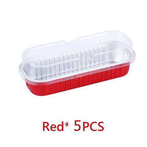 10 Pcs BBQ Aluminum Foil Tin Case Cheese Durian Cake Baking Box Insulated Food Packing Container Non-stick Steamed