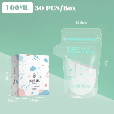30PCS/BOX Breast Milk Bag Disposable Milk Storage Bags Frozen Breast Milk Storage Bags BPA-Free