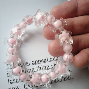 🎀Lacina🎀Cartoon Cream Star Bracelet Cute Sweet Girl Hair Rope Fashion Rubber Band Headdress Best Gift