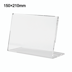 FEELDG Trong suốt rõ ràng Giá đỡ biển hiệu bàn Loại L A4/A5 Giá đỡ giấy thực đơn Chắc chắn Hai Khung ảnh poster Triển lãm trưng bày