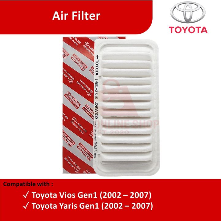 Air Filter for Toyota Vios Gen1 (2002 - 2007), Toyota Yaris Gen1 (2002 ...