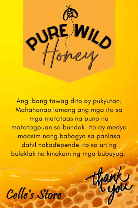 PURE WILD HONEY BEE (LIGWAN) LIGHT HONEY