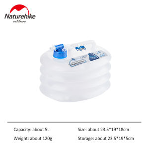 Ngoài trời NatureHike giá cả phải chăng PE xô nước đóng mở 5/10/15 lít bình nước miễn phí BPA lưu trữ Thùng đựng nước di động cho cắm trại uống rửa