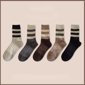 Simple Cotton Socks Striped Sports Socks for Female Crew Socks Cotton Casual Men Womens Socks