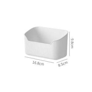 FUDESHE โปร่งใสโปร่งใส กล่องเก็บของบนโต๊ะ อุปกรณ์เสริมในห้องน้ำ ที่จัดระเบียบของ กล่องใส่ลิปสติก ความจุสูงมาก ภาชนะใส่สำลี กล่องเก็บเครื่องสำอาง บ้านในบ้าน