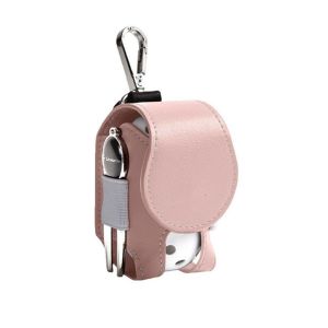 NALANILI Colorful Pouch PU Leather Golf Ball Bag Waist Holder Golf TEE Case Storage
