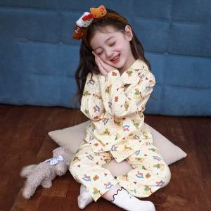 MC161 ชุดนอนเด็กแขนยาว ขายาวแบบแฟชั่น เนื้อผ้านุ่มระบายอากาศได้ดี ลายการ์ตูนน่ารัก