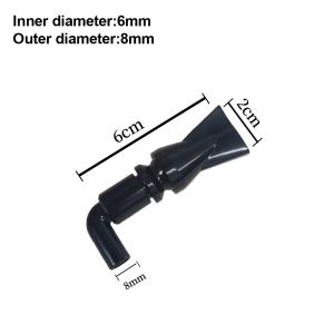 GORGE 1Pcs Black Aquarium Duckbill Nozzle Adjustable Plastic Filter Pump Connector Durable Duckbilled Round Return Pipe Connector for Fish Tank Aquarium