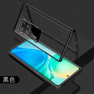360 Full Case For Vivo V30 Pro 5G Case Double Sided Magnetic Adsorption Metal Tempering Glass Protection Phone Cover Bumper