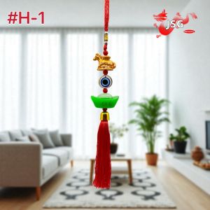 luckycharm168 2027 Goat Year Lucky Hanging Charm Fortune Wealth Amulet Ornament for Car & Home Door Decoration
