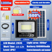 【READY STOCK】promo sale automatic night light  solar light outdoor lighting 5000W Solar Spotlight lampu solar IP67 Waterproof solar led Street light  flood light indoor solar light