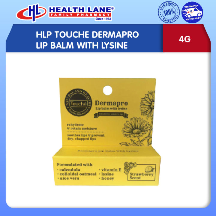 HLP TOUCHE DERMAPRO LIP BALM WITH LYSINE (4G) Hydrating & Soothing