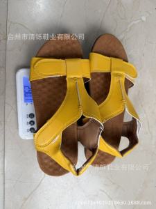 Free Shipping New In Stock: Size 43 Large-Size Thick-Soled Wedge WomenS Sandals With Velcro Strap