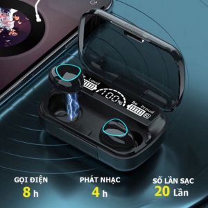 Tai Nghe Bluetooth M10 Giá Rẻ Chất Lượng Tốt Hộp Sạc Tiện Lợi Đàm Thoại Rõ Bluetooth Ổn Định