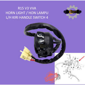 YAMAHA R15 V3 VVA SWITCH BK6-H3972-00 HON LAMPU LH KIRI + STARTER SIGNAL BK6-H3963-00 RH KANAN HLY