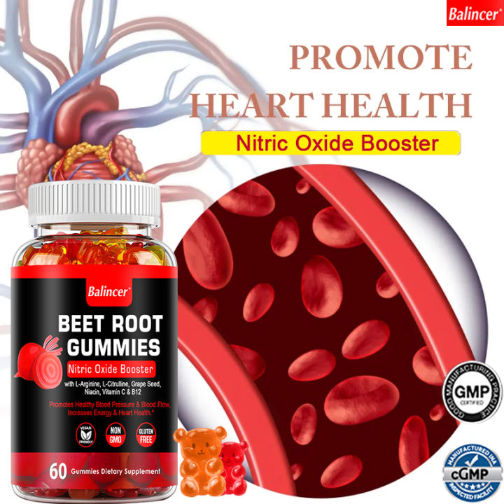 Nitric Oxide Beetroot Gummies, Nitric Oxide Supplement Energy, Blood