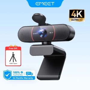 EMEET Webcam 4K Ultra HD Sony Sensor C960 Web Camera Fast PDAF Autofocus dengan Mikrofon For PC Laptop Meeting Plug & Play Live Streaming with Privacy Cover