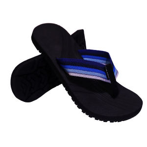 CLBR LBRTH019 outdoor slippers rainbow blue design strap with black slipsole (Available Sizes 5 6 7 8 9 10 11 12)