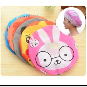 Shower Cap Karakter Kartun Penutup Rambut Kepala Mandi Topi Lucu Tutup SH F08