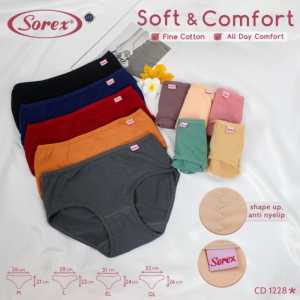 GROSIRR!!! ISI 6Pcs Celana Dalam CD Wanita Sorex Super Soft Tank-top M-XXL 1228