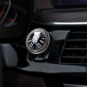 EKLEVA Iron-Man Cover Interior Accessories Engine Ignition Start Stop Button Protective Cover Decoration Sticker