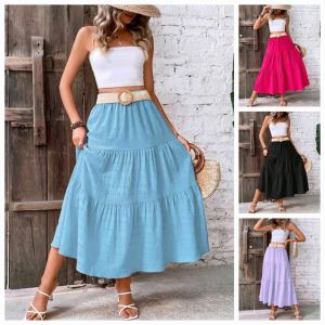 leana Best Seller Trending Layered Boho Summer Maxi Long Skirt Plus and Regular Size for Women  - 2 sizes free size and plus size - premium quality  - fabric from abroad  - casual  skirt - trending skirt - best seller maxi skirt - excellent quality  - ma