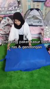 Kasur Bayi Kelambu Motif Panda Tosca + Tas & Gendongan