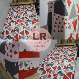 FOAM COVER WITH 3 SIDES ZIPPER - 100% PURE CANADIAN COTTON (RANDOM DESIGN/COLOR)