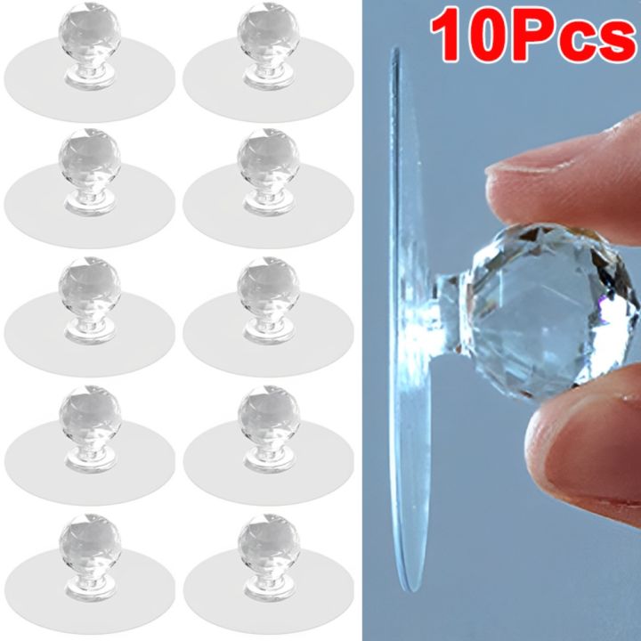 CVFFF Crystal Acrylic Wardrobe Diamond Shape Door Knob Cabinet Handle ...