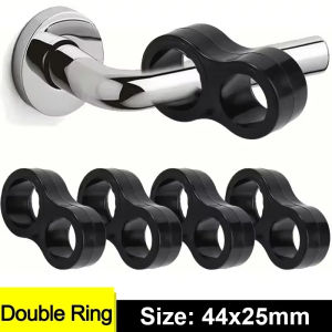 Anglebabylife 10Pcs Door Handles Stoppers Anti-collision Ring Punch Free Round Protection Door Knob Bumper Walls Furniture Protector Pads