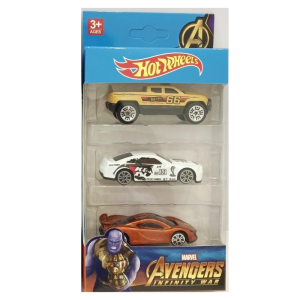 Marvel Avengers Infinity War 3-in-1 Racing Car Playset - Alloy Sports/Scooter Models for Kids 3+ Years
