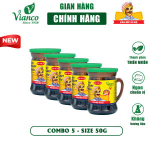 Combo 5 hủ xốt dầu nấu Cà Ri Vianco hủ 50g hiệu Ông Già Ấn Độ Gia Vị Việt Ấn gia vị Vianco