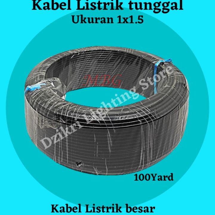 kabel tunggal kabel arde ukuran 1x1.5 100y merah dan hitam kabel listrik besar 50 yard