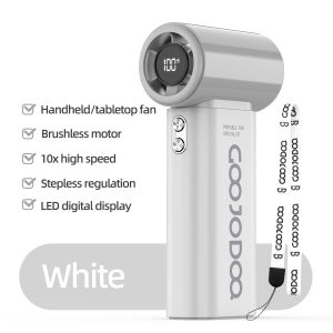 [SALE TẾT 15.01 - 10.02] Quạt mini Goojodoq Quạt cầm tay có thể sạc lại với 4000mAh sạc nhanh 1.5h điều chỉnh mức 100 Level cho sử dụng ngoài trời mini fan turbo