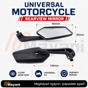 Motor Side Mirror anti-glare rotatable controllable high-definition large sizeUniversal Motorcycle Side Mirror Salamin ng Motor universal side mirror