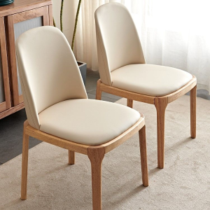 Solid Wood Dining Chair Home Chair Soft Pack Simple Stool Chair Backrest Chair