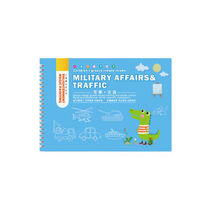 Large Grooved Handwriting Book Set with 1 Pen Groove Suitable for Children Aged 3-8 Years Old