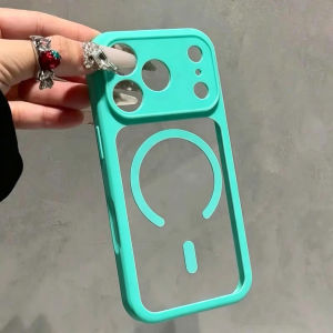 For Magsafe Magnetic Candy Clear Case For iPhone Air 17 16 15 14 13 12 11 Pro Max Plus Instantly Change Big Window Acrylic Cover